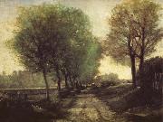 Alfred Sisley Lane near a Small Town Germany oil painting artist